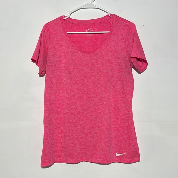 Nike Tops - Nike Dri-Fit Hot Pink Scoop Neck Tee Size Large